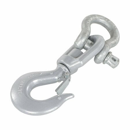 Vestil Swivel Hook With Clevis, 6K cap HOOK-S-6